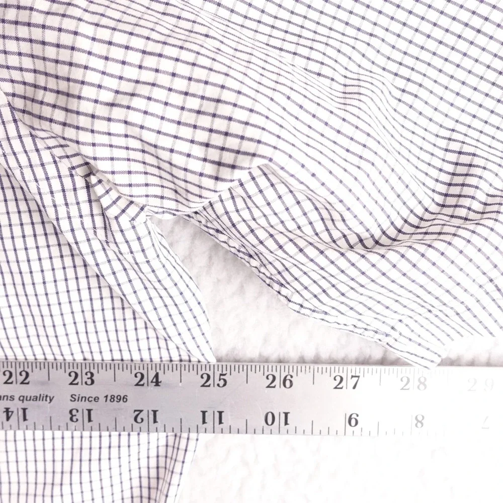 Ralph Lauren Golf Mens Tilden Cotton Button Down Shirt Blue White Check Large